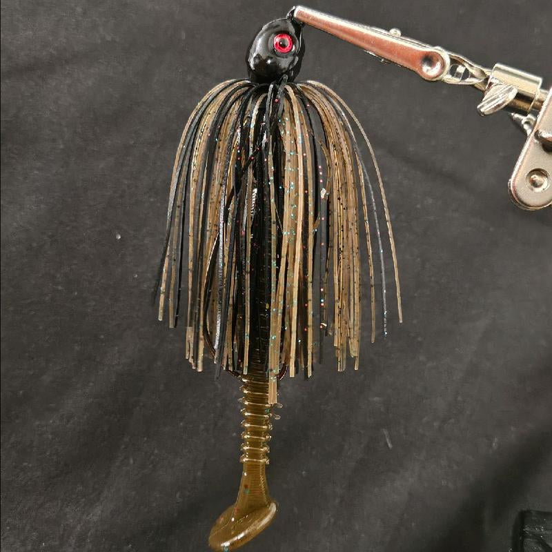 Swing Tail Swim Jig and 5 3.5" Swimbait Trailers Collaboration of Fishmore Custom Bait and King Crew Adventures
