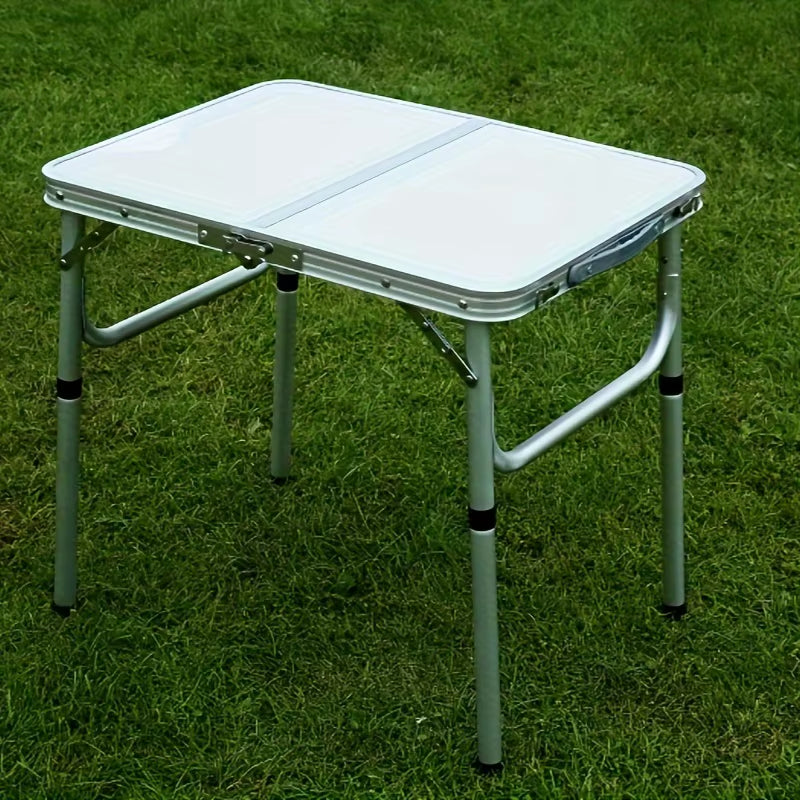 Portable Foldable Camping Table - Stainless Steel Outdoor Furniture for Picnics and Nature Hikes