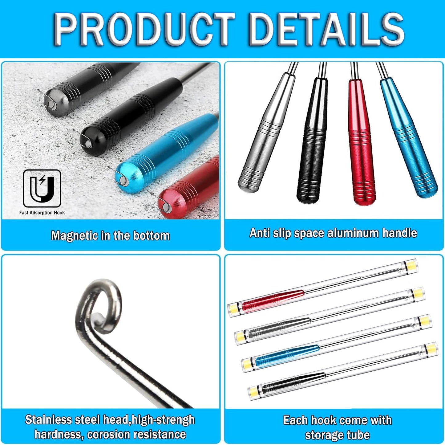 Fish Hook Remover Tool, Fishing Hook Quick Removal Device, Fishing Gear and Accessories Security Extractor Equipment Kits for Adult, Hook Extractor Tools with Storage Tube