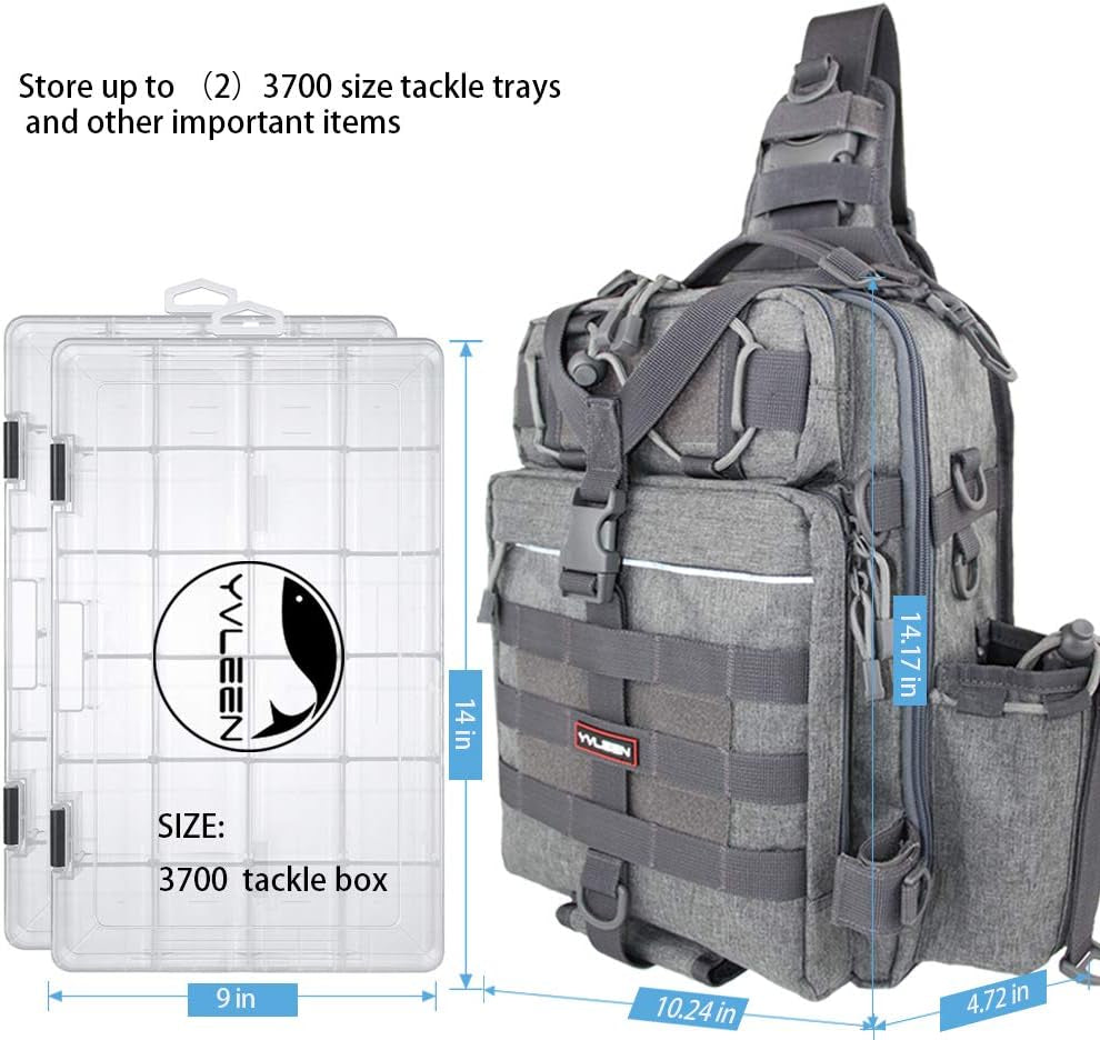 Fishing Tackle Backpack Storage Bag,Water-Resistant Fishing Backpack with Rod Holder,Fishing Gear Bag Gift for Men