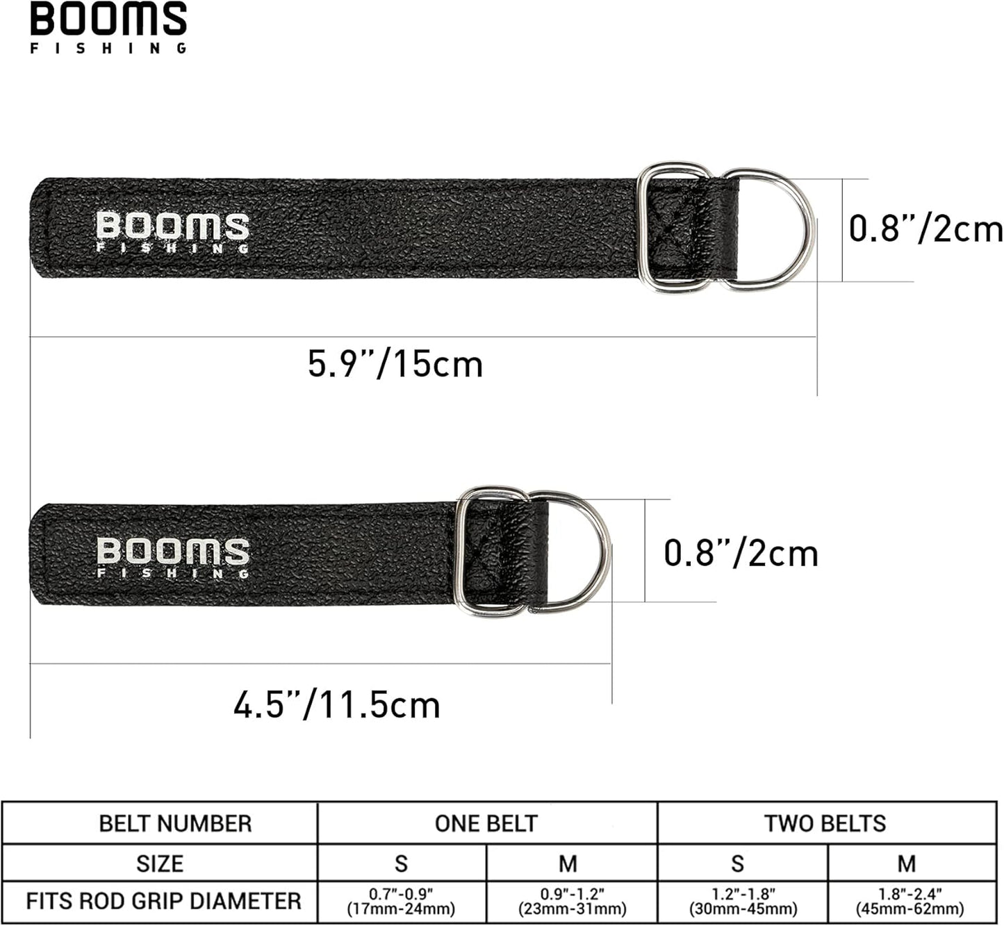 RB1 Rod Tie Belts Pole Straps 2Pcs 5.9"