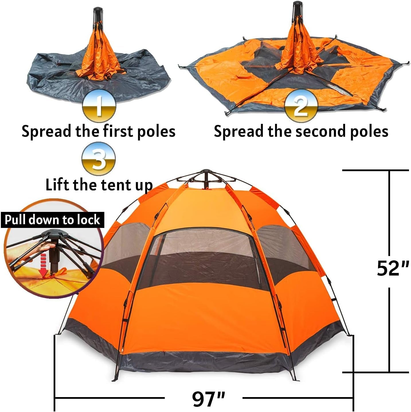 Professional Waterproof Camping Tent with Easy Setup