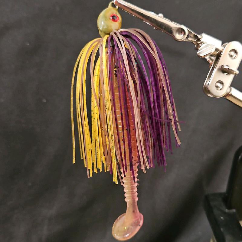 Swing Tail Swim Jig and 5 3.5" Swimbait Trailers Collaboration of Fishmore Custom Bait and King Crew Adventures