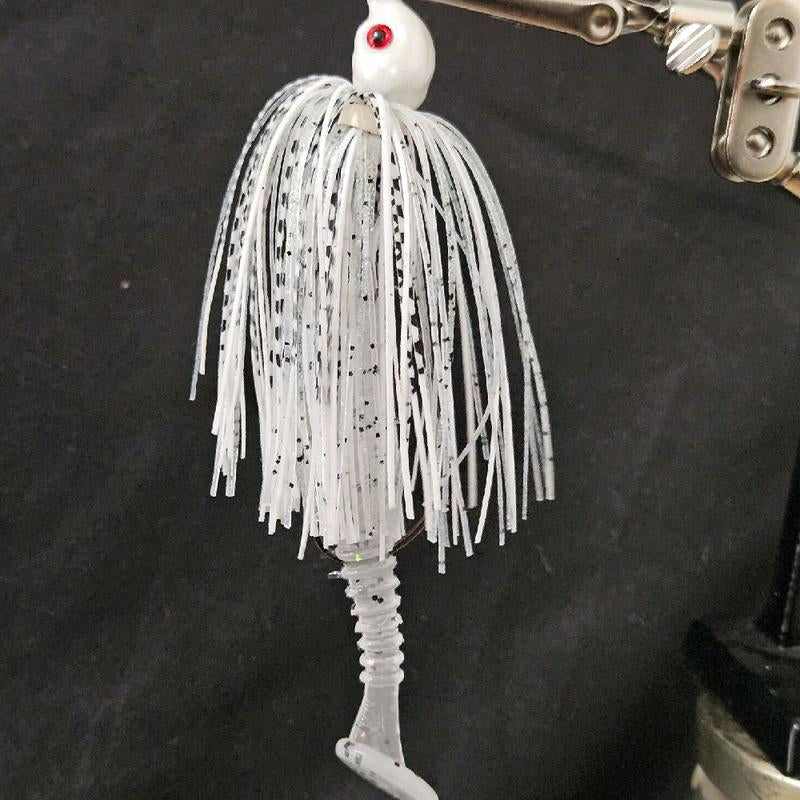 Swing Tail Swim Jig and 5 3.5" Swimbait Trailers Collaboration of Fishmore Custom Bait and King Crew Adventures