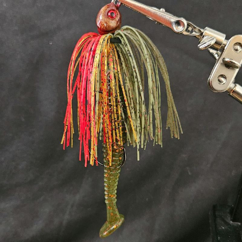 Swing Tail Swim Jig and 5 3.5" Swimbait Trailers Collaboration of Fishmore Custom Bait and King Crew Adventures