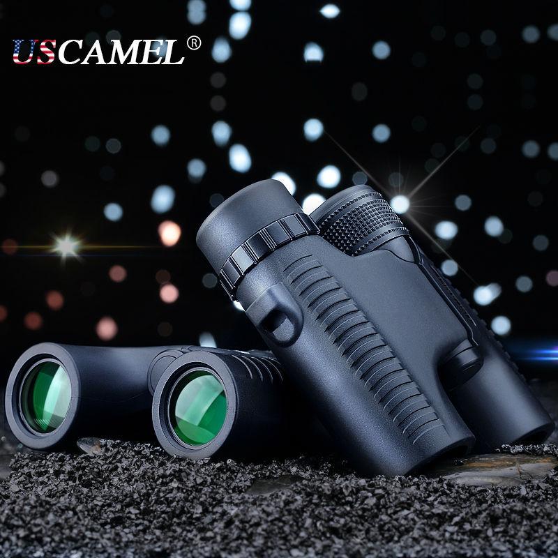 USCAMEL HD 10x26 Binoculars Powerful Zoom Long Range 5000m Professional Waterproof Folding Telescope Wide Angle Vision Hunting
