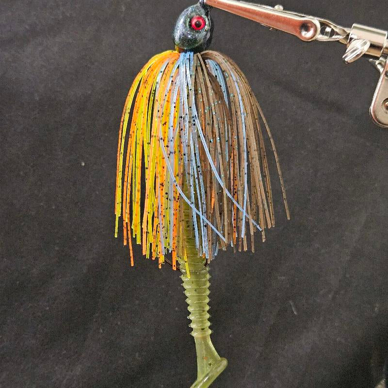 Swing Tail Swim Jig and 5 3.5" Swimbait Trailers Collaboration of Fishmore Custom Bait and King Crew Adventures