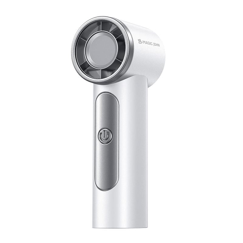 MAGIC JOHN Mini Handheld Fan with LED Display - High-Performance, USB Rechargeable, Sleek and Ultra-Portable Personal Fan for Travel, Office, and Home Use