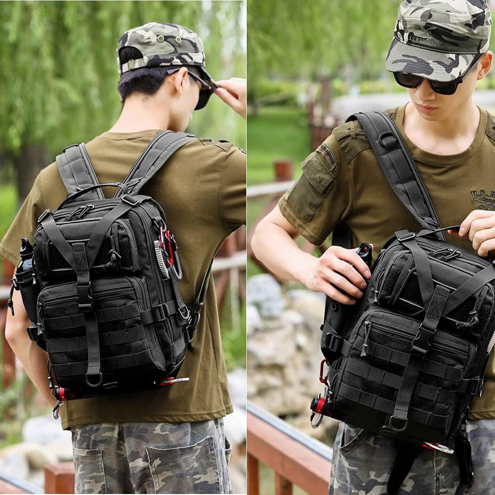 Fishing Backpack, Fishing Tackle Storage Bag Fishing Gear Bag Outdoor Shoulder Backpack