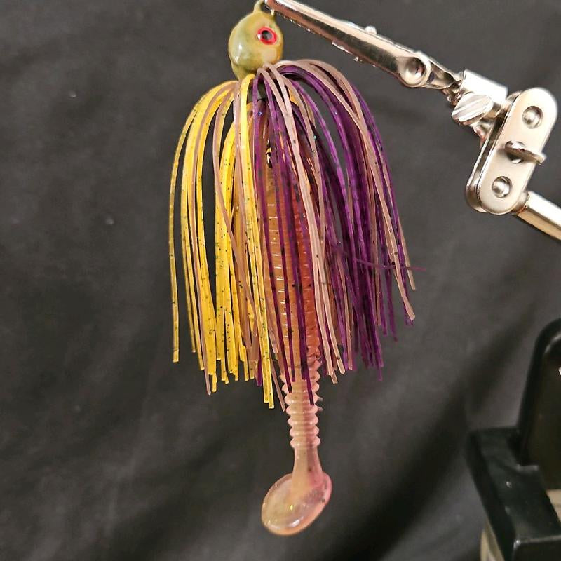 Swing Tail Swim Jig and 5 3.5" Swimbait Trailers Collaboration of Fishmore Custom Bait and King Crew Adventures