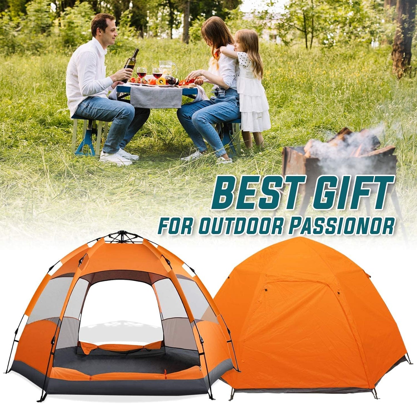 Professional Waterproof Camping Tent with Easy Setup