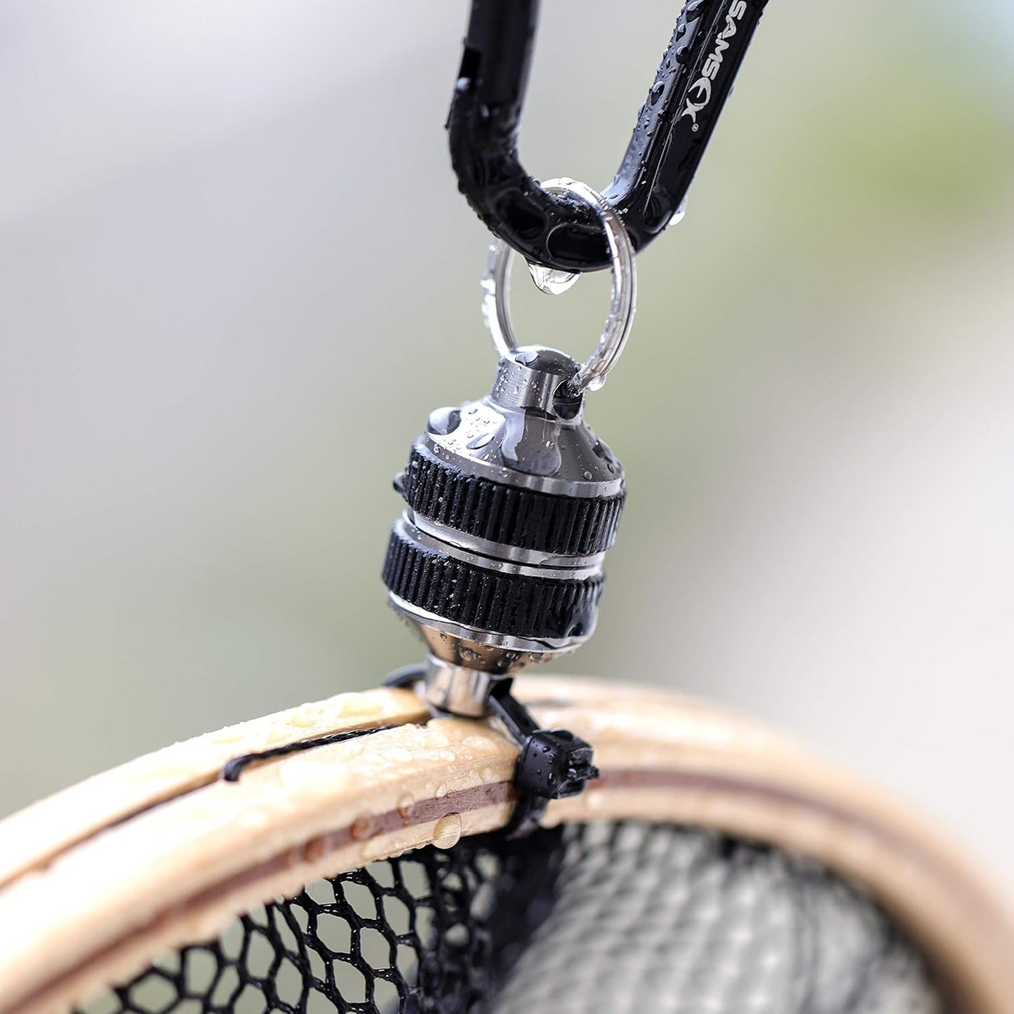 Fishing Strongest Magnetic Net Release Magnet Clip Holder Retractor with Coiled Lanyard