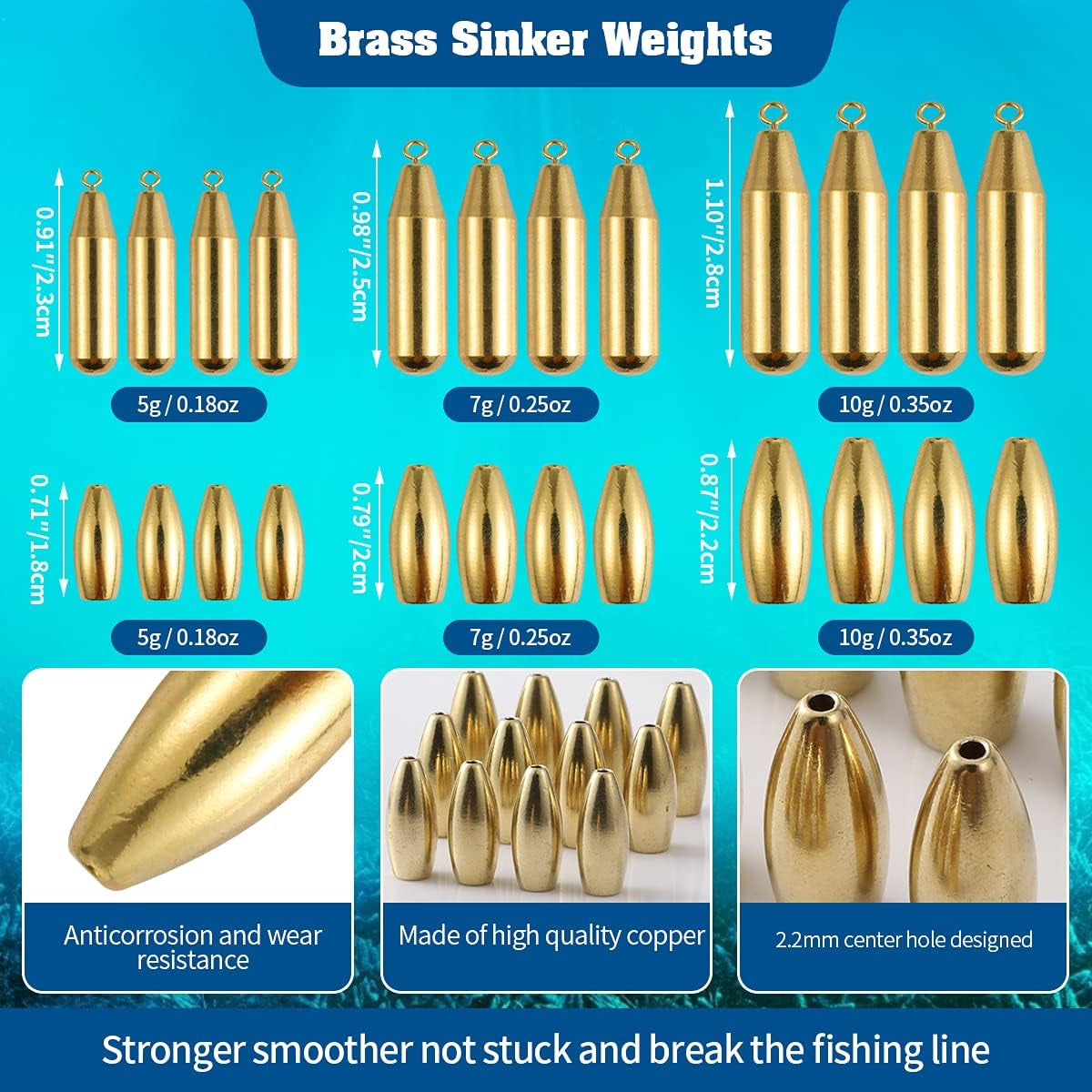 190Pcs Fishing Accessories Kit Including Brass Bullet Sinker Weights Jig Hooks Paddle Tail Baits, Fishing Swivels Snaps, 2-Side Tackle Box Fishing Set for Trout Salmon Bass Freshwater Saltwater