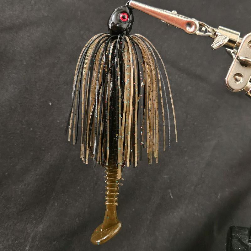 Swing Tail Swim Jig and 5 3.5" Swimbait Trailers Collaboration of Fishmore Custom Bait and King Crew Adventures