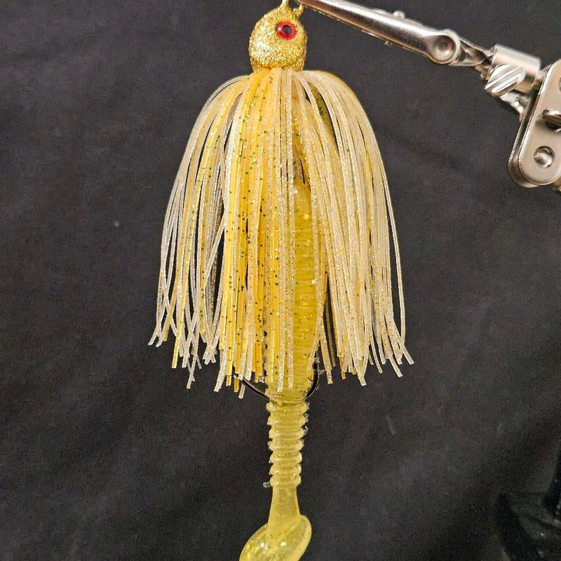 Swing Tail Swim Jig and 5 3.5" Swimbait Trailers Collaboration of Fishmore Custom Bait and King Crew Adventures