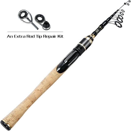 Fishing Rod and Reel Combo, Telescopic Ultra-Light and Sensitive Fishing Pole with Spinning Reel for Trout, Crappie, Bluegill, Panfish, and Other Small and Medium Size Fish