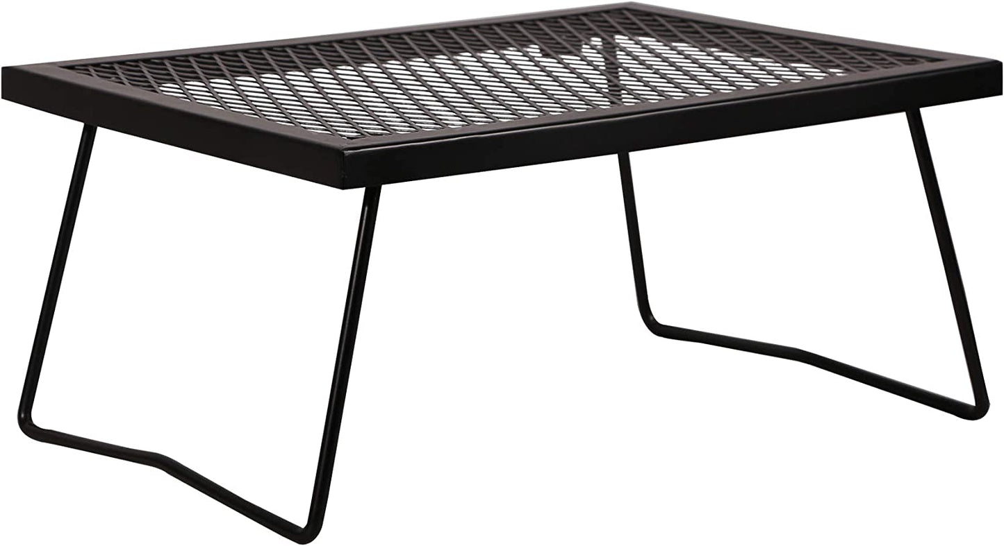 Folding Campfire Grill Heavy Duty Steel Grate, Portable Camp Fire Cooking Racks for over Fire Pit