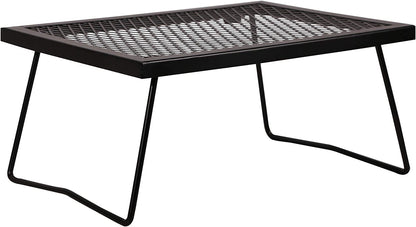 Folding Campfire Grill Heavy Duty Steel Grate, Portable Camp Fire Cooking Racks for over Fire Pit