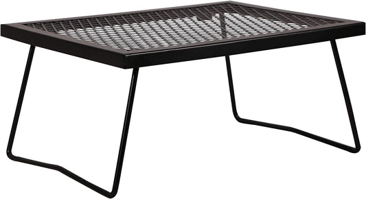 Folding Campfire Grill Heavy Duty Steel Grate, Portable Camp Fire Cooking Racks for over Fire Pit