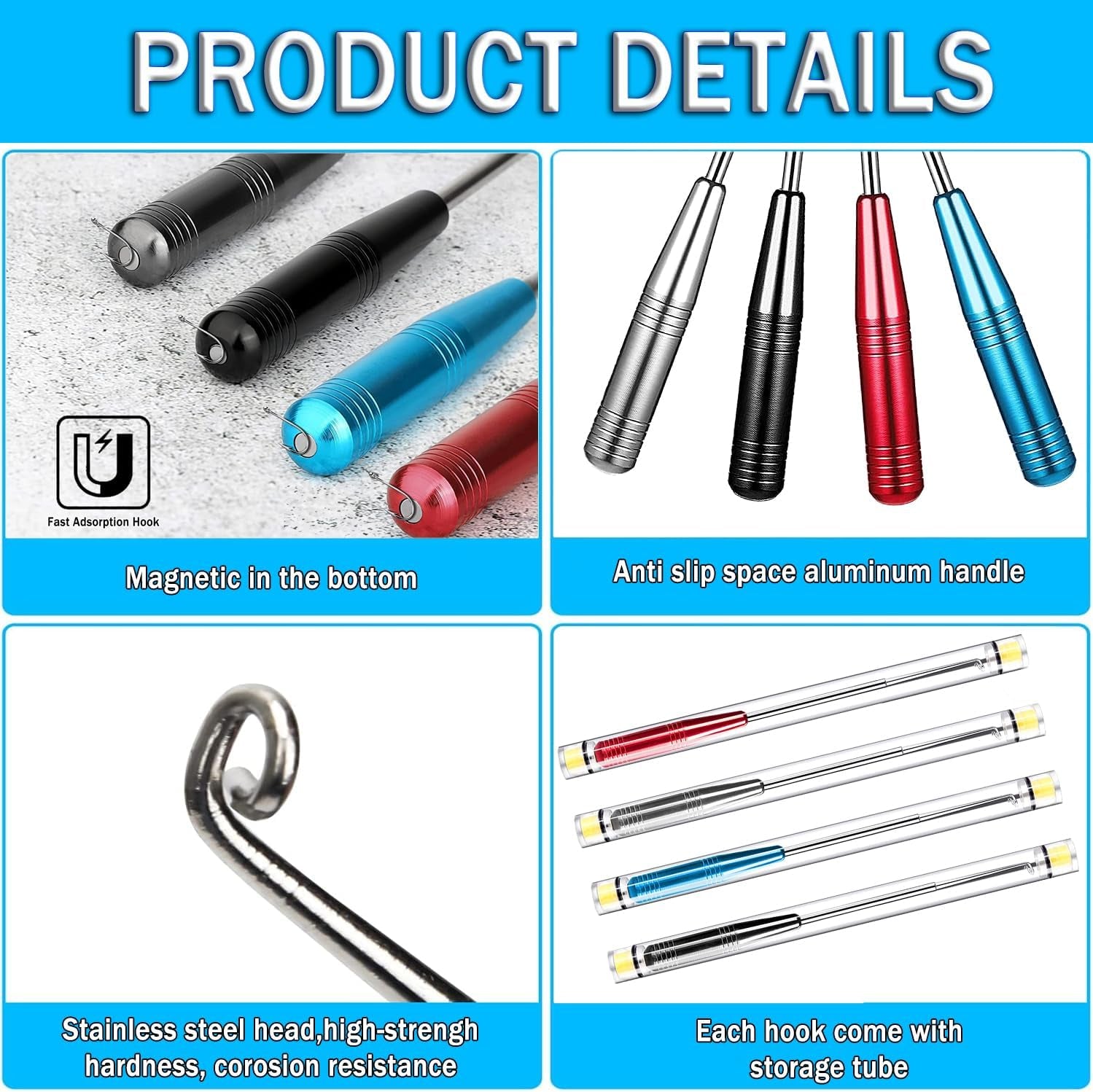 Fish Hook Remover Tool, Fishing Hook Quick Removal Device, Fishing Gear and Accessories Security Extractor Equipment Kits for Adult, Hook Extractor Tools with Storage Tube
