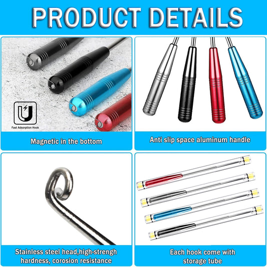 Fish Hook Remover Tool, Fishing Hook Quick Removal Device, Fishing Gear and Accessories Security Extractor Equipment Kits for Adult, Hook Extractor Tools with Storage Tube