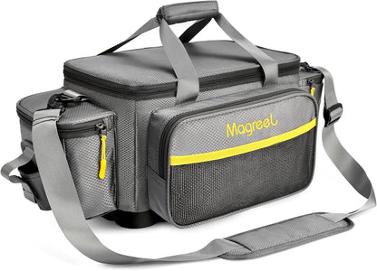Fishing Tackle Bag, Water-Resistant Polyester Fishing Tackle Storage Shoulder Bag with Padded Shoulder Strap and Non-Slip Base Suitable for 3600 Tackle Box