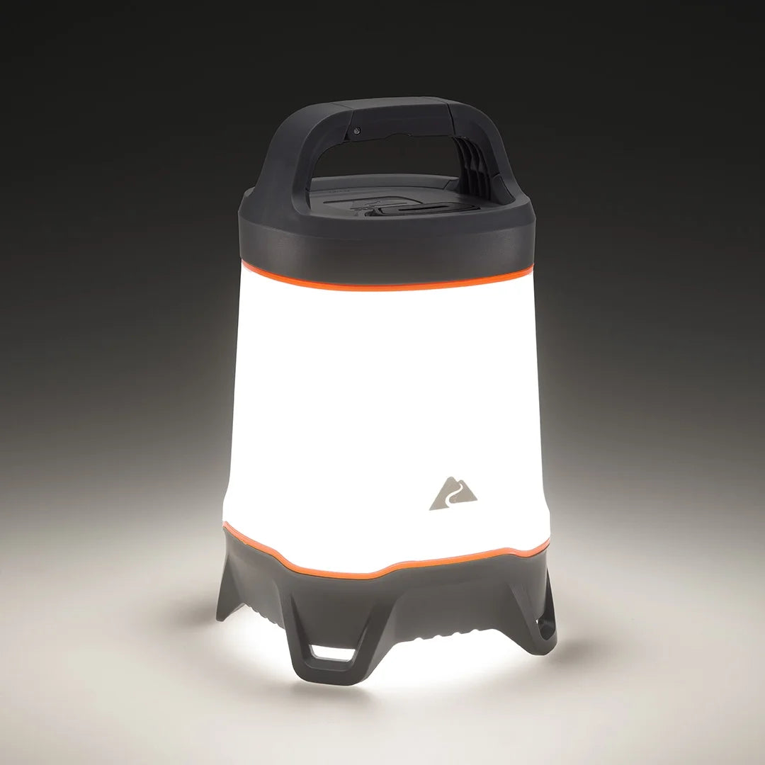 500 Lumen Lantern - Versatile LED Camping Light, Durable, 42-Hour Runtime, Gray & Orange