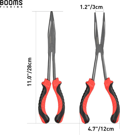 F05 Hook Remover Long Nose Fishing Pliers 11 Inches PTFE Plated