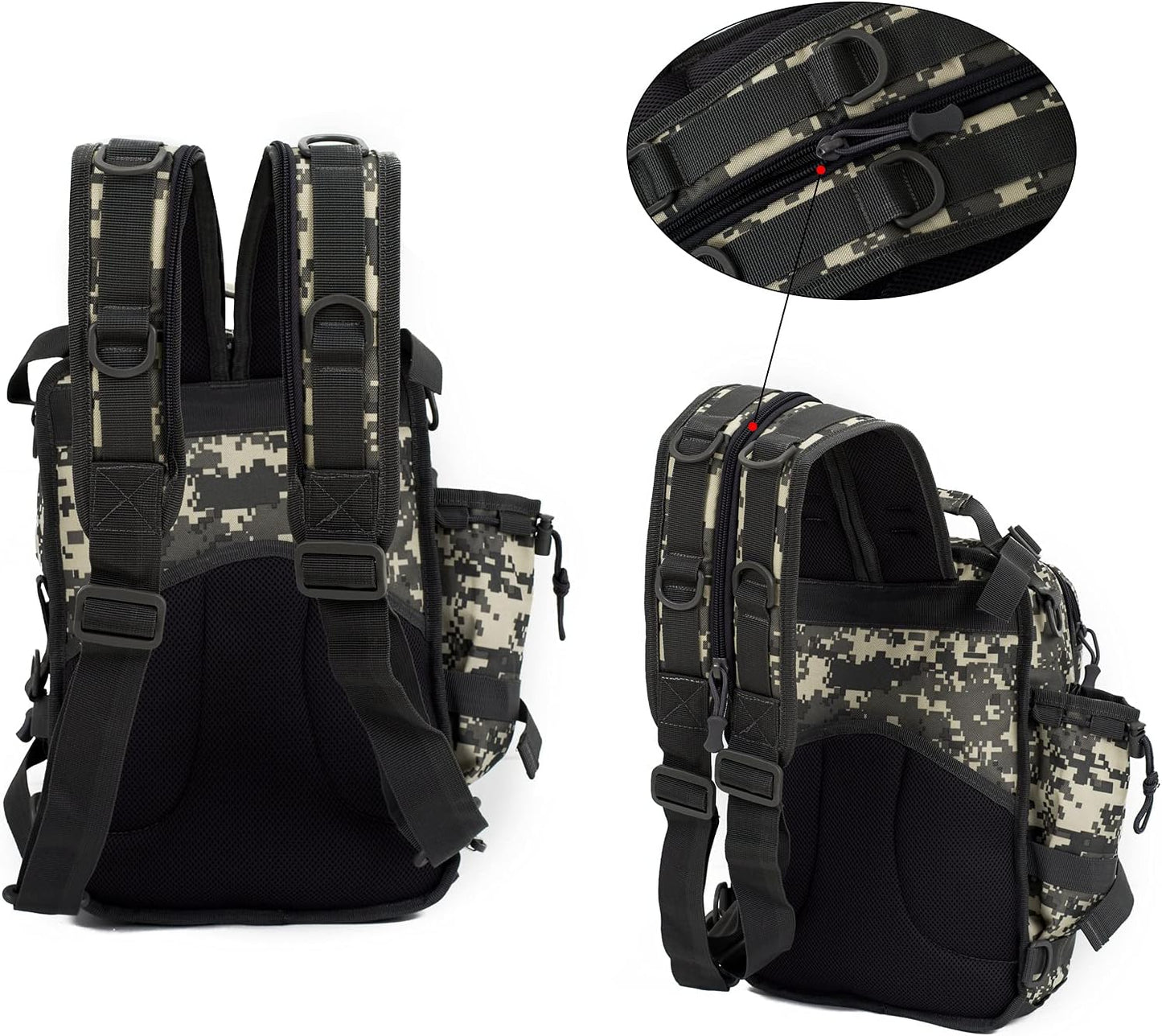 Fishing Backpack, Fishing Tackle Storage Bag Fishing Gear Bag Outdoor Shoulder Backpack