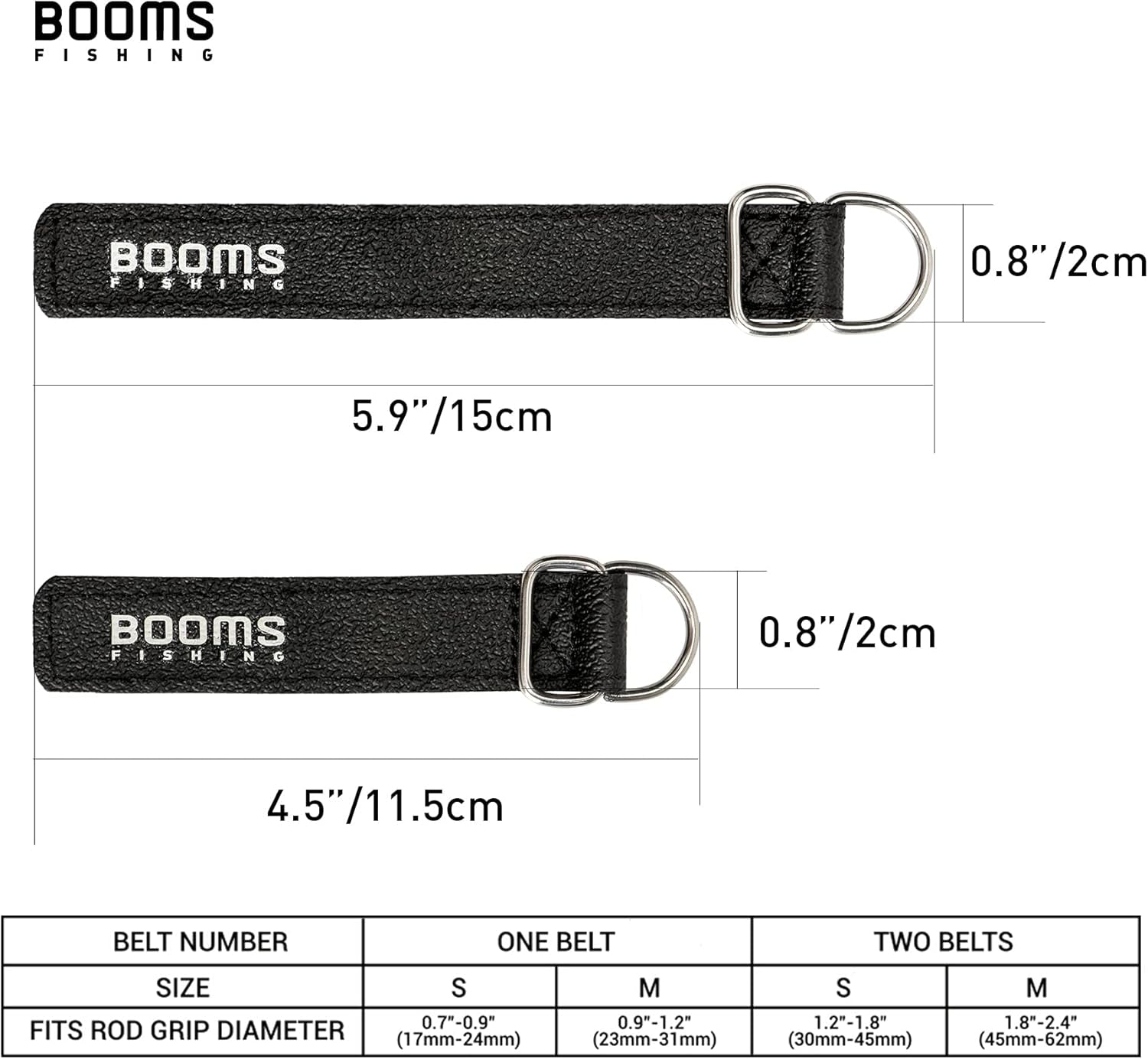 RB1 Rod Tie Belts Pole Straps 2Pcs 5.9"
