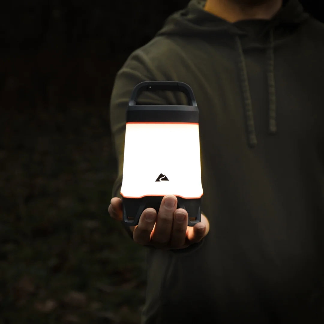 500 Lumen Lantern - Versatile LED Camping Light, Durable, 42-Hour Runtime, Gray & Orange