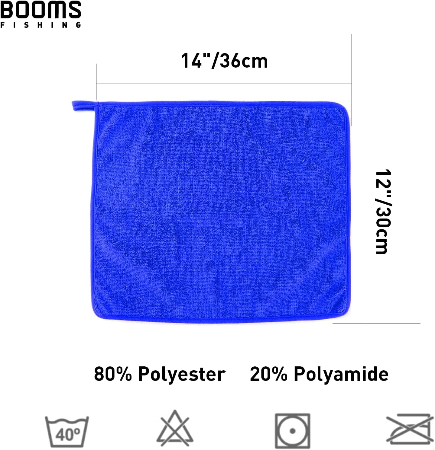 B0T Microfiber Fishing Towel with Clip, 3 Pack Blue