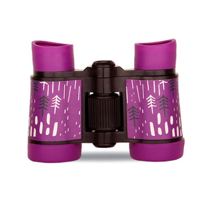 Binoculars HD 4x30 Telescope Rubber Children Colorful Telescope Fixed Zoom Anti-skid Portable Field glasses Gifts for Children