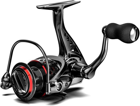 Spinning Reel, Saltwater Spinning Fishing Reels, Freshwater Fishing Reel, Ultra Lightweight Body, 8 Stainless Steel BB, 5.0:1 Gear Ratio, Max 17.6Lbs Drag, Come with 109Yards Braided Line