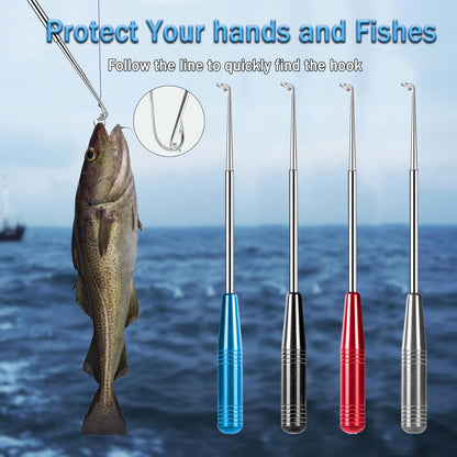 Fish Hook Remover Tool, Fishing Hook Quick Removal Device, Fishing Gear and Accessories Security Extractor Equipment Kits for Adult, Hook Extractor Tools with Storage Tube
