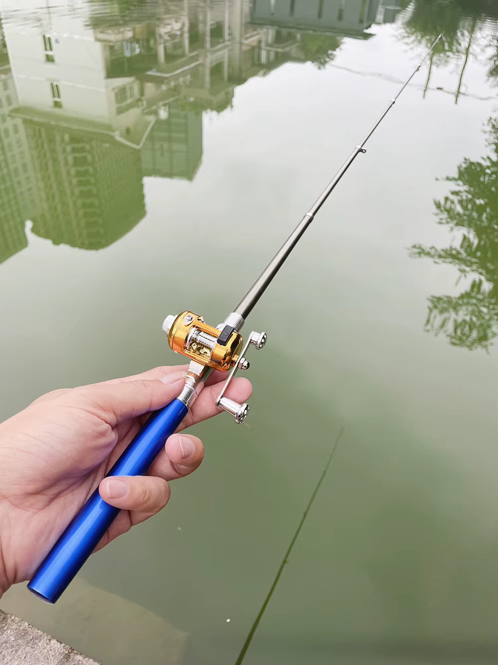 Outdoor Portable Mini Pen Fishing Rod Telescopic Pocket Pen Fishing Rod Mini Fishing Reel Fishing Accessories