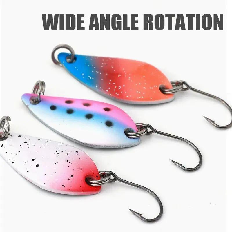 Artificial Fishing Lure, 1 Box 2.5G/3.5G/5G Fishing Kit, Jig Spoon Lure Bait Set, Hard Metal Spinner Wobbler Spoon Lure, Trout Bass Area Fishing Gear Lure, Spoon Bait