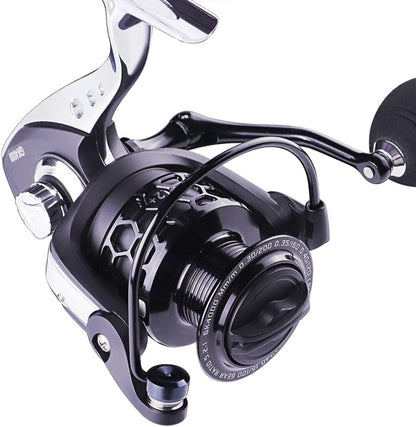 All Aluminum Metal Fishing Reel Powerful GK1000-7000 High Speed 5.2:1 Spinning Reel Ultra Smooth Hollowed Spool for Freshwater Saltwater, GK6000