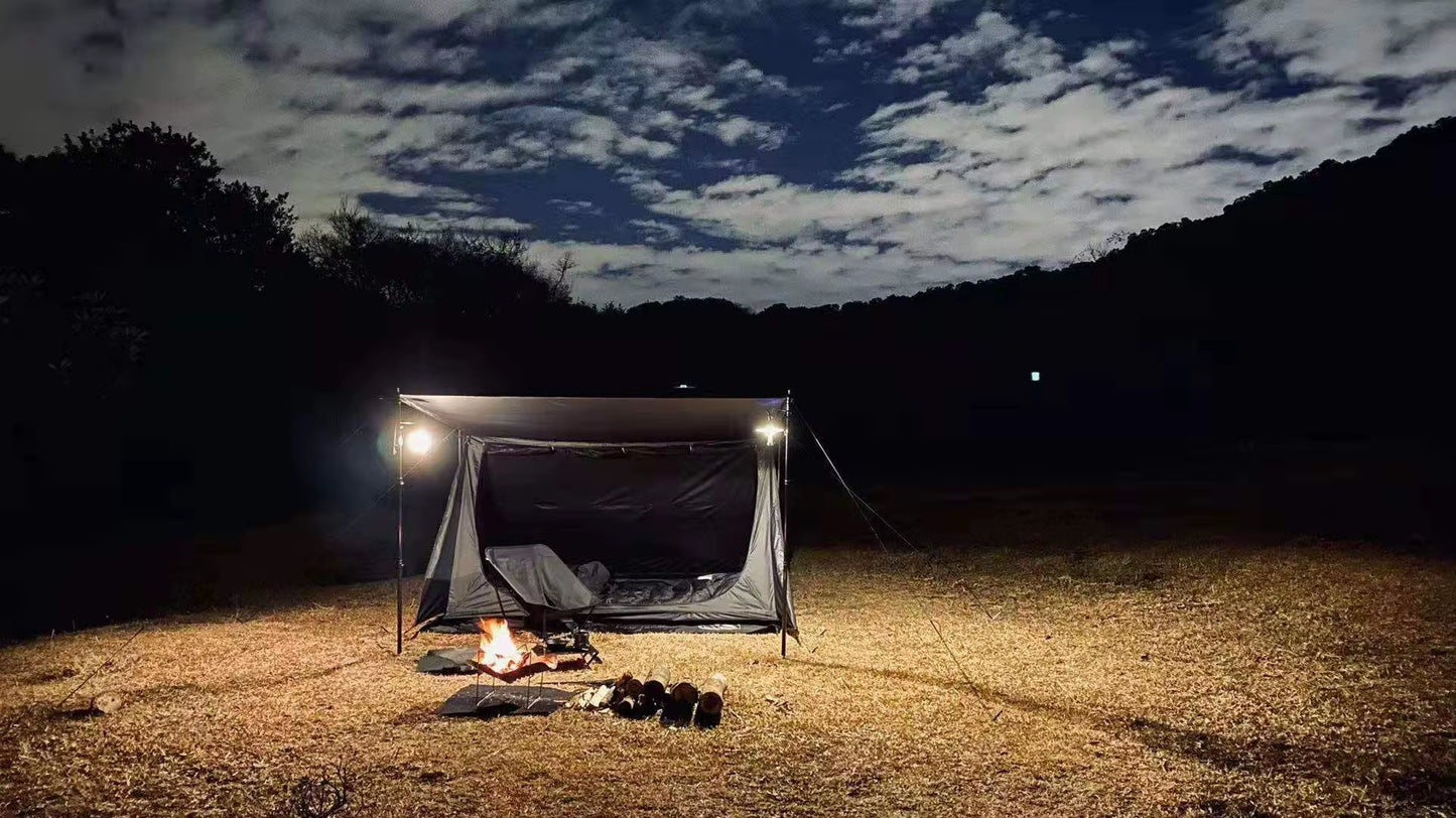 Ultralight Bushcraft Shelter,Brown,Army Green and Black, Backwoods Shelter