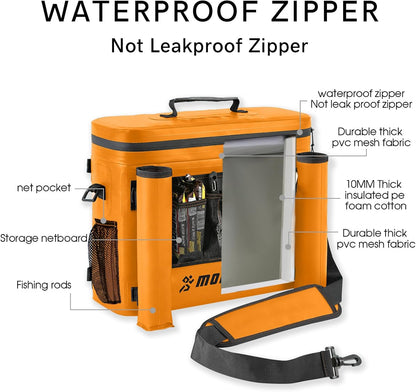 Waterproof Kayak Seat Back Cooler - Portable Ice Chest for Kayaking, Beach, and Camping