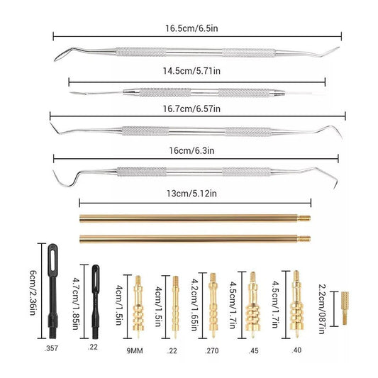 29-Piece Gun Brush Pipe Cleaning Tool Manufacturer Supplies Outdoor Tactical Supplies Gun Brush Set