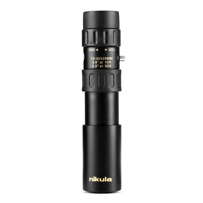 Original binoculars Nikula 10-30x25Zoom Monocular high quality Telescope Pocket Binoculo Hunting Optical Prism Scope no tripod