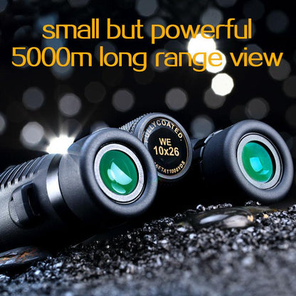 USCAMEL HD 10x26 Binoculars Powerful Zoom Long Range 5000m Professional Waterproof Folding Telescope Wide Angle Vision Hunting