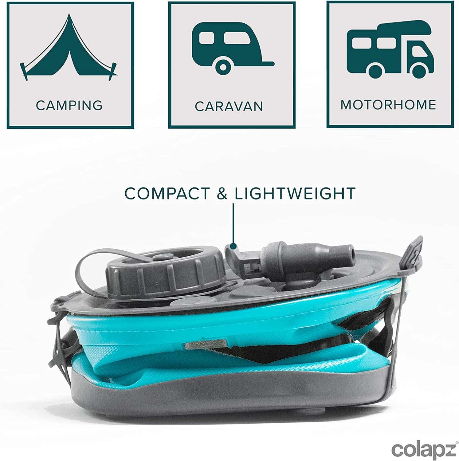 2-In-1 Collapsible Camping Water Container with Spigot - 2 Gallon Portable Bucket & Camping Water Jug with Spout - Sports Water Jug - RV Bucket - Water Jug Dispenser