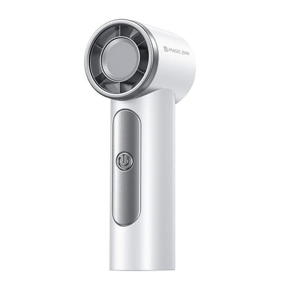 MAGIC JOHN Mini Handheld Fan with LED Display - High-Performance, USB Rechargeable, Sleek and Ultra-Portable Personal Fan for Travel, Office, and Home Use