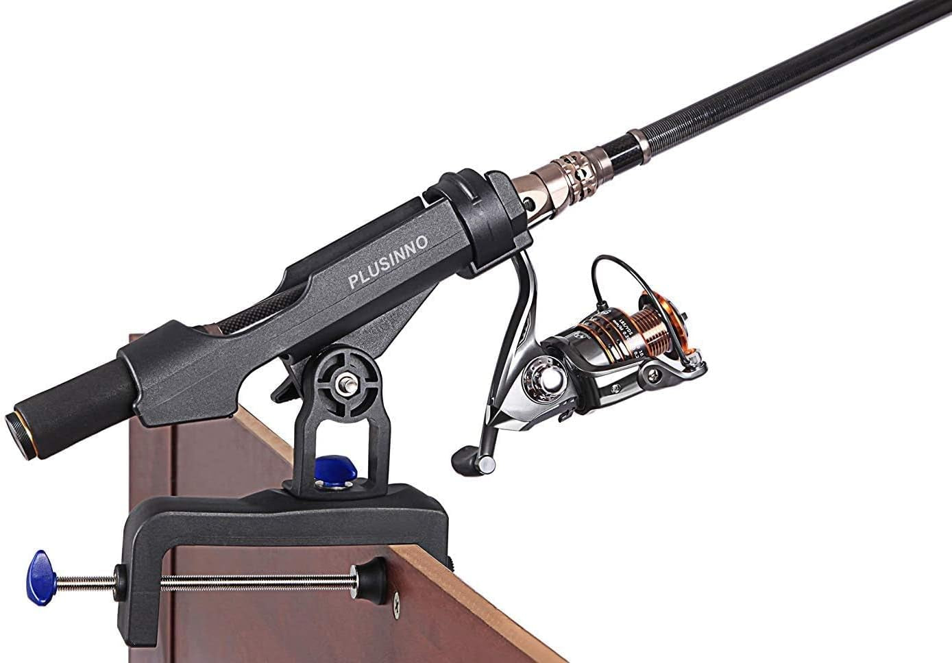 Fishing Boat Rods Holder Large Clamp Opening 360 Degree Adjustable Fishing Rod Racks Folding Holder