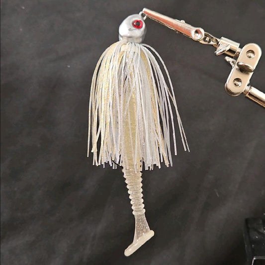 Swing Tail Swim Jig and 5 3.5" Swimbait Trailers Collaboration of Fishmore Custom Bait and King Crew Adventures
