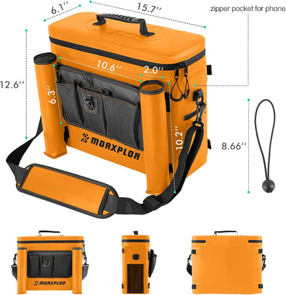 Waterproof Kayak Seat Back Cooler - Portable Ice Chest for Kayaking, Beach, and Camping