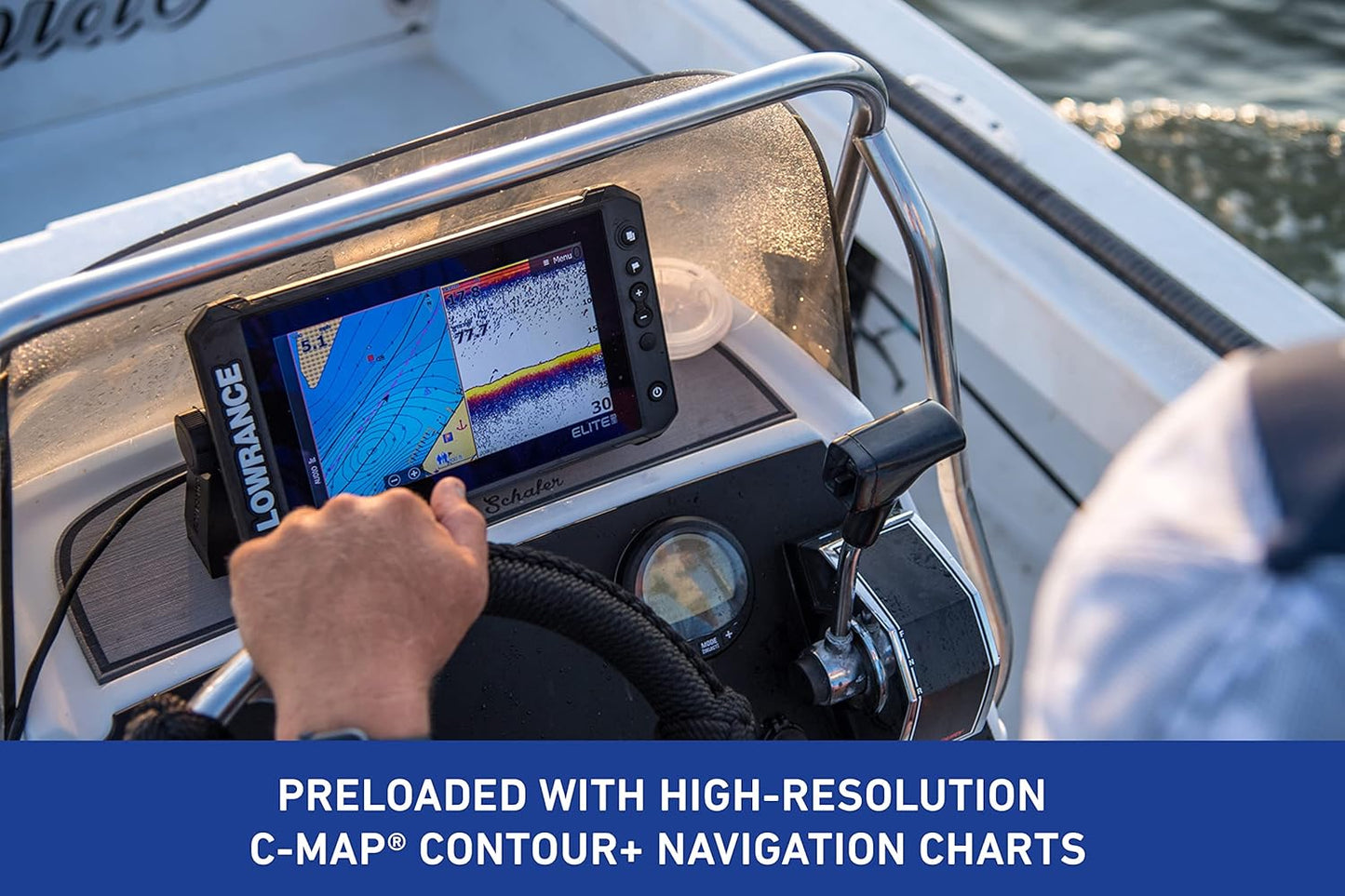Elite FS Fishfinder/Chartplotter, Available with and without Transducer