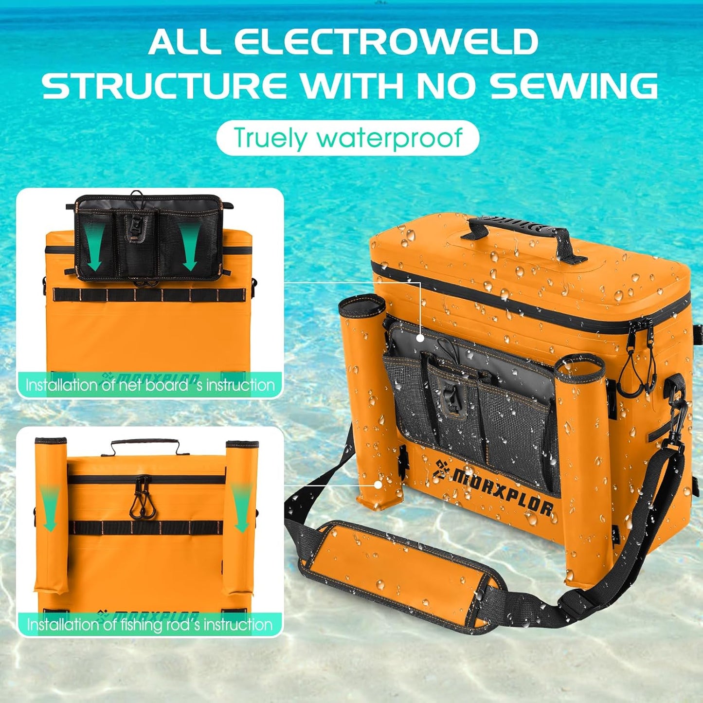 Waterproof Kayak Seat Back Cooler - Portable Ice Chest for Kayaking, Beach, and Camping